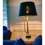 Large Hanover Bugle Lamp with Black Shade