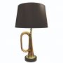 Small Hanover Bugle Lamp with Black Shade 