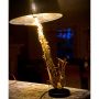 Washington Saxophone Table Lamp with Black Shade