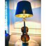 Violin Table Lamp with Black Shade 