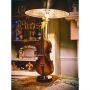 Violin Table Lamp with Black Shade 