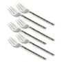 Set of Six Twist Neck Fish Forks 