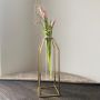 Single Oversized Test Tube Vase with Gold Stand