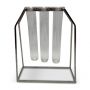 Triple Oversized Test Tube Vase with Silver Stand