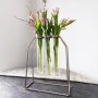 Triple Oversized Test Tube Vase with Silver Stand