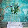 Triple Oversized Test Tube Vase with Silver Stand