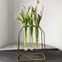 Triple Oversized Test Tube Vase with Gold Stand