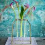 Triple Oversized Test Tube Vase with Silver Stand