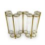 W-Shaped Test Tube Vase - Gold Finish 