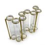 W-Shaped Test Tube Vase - Gold Finish 