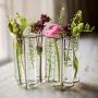 W-Shaped Glass Test Tube Table Vase 