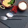 Unpolished Twist Neck Dessert / Appetiser Fork