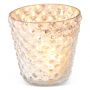 Pair of Large Bubble Votives - Gold