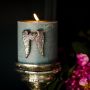 Wing Candle Pin with Crystal Heart