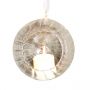 Medium Fluted Round Glass Tea Light Hanging Decoration 