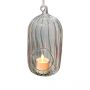 Large Fluted Dome Glass Tea Light Hanging Decoration